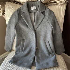Zara Gray Pea Coat for Girls Size US 10 Winter